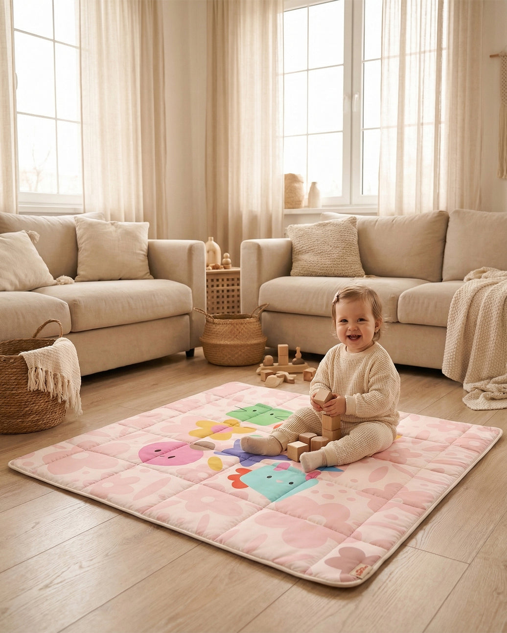 Baby Play Mat(Blush Bloom)