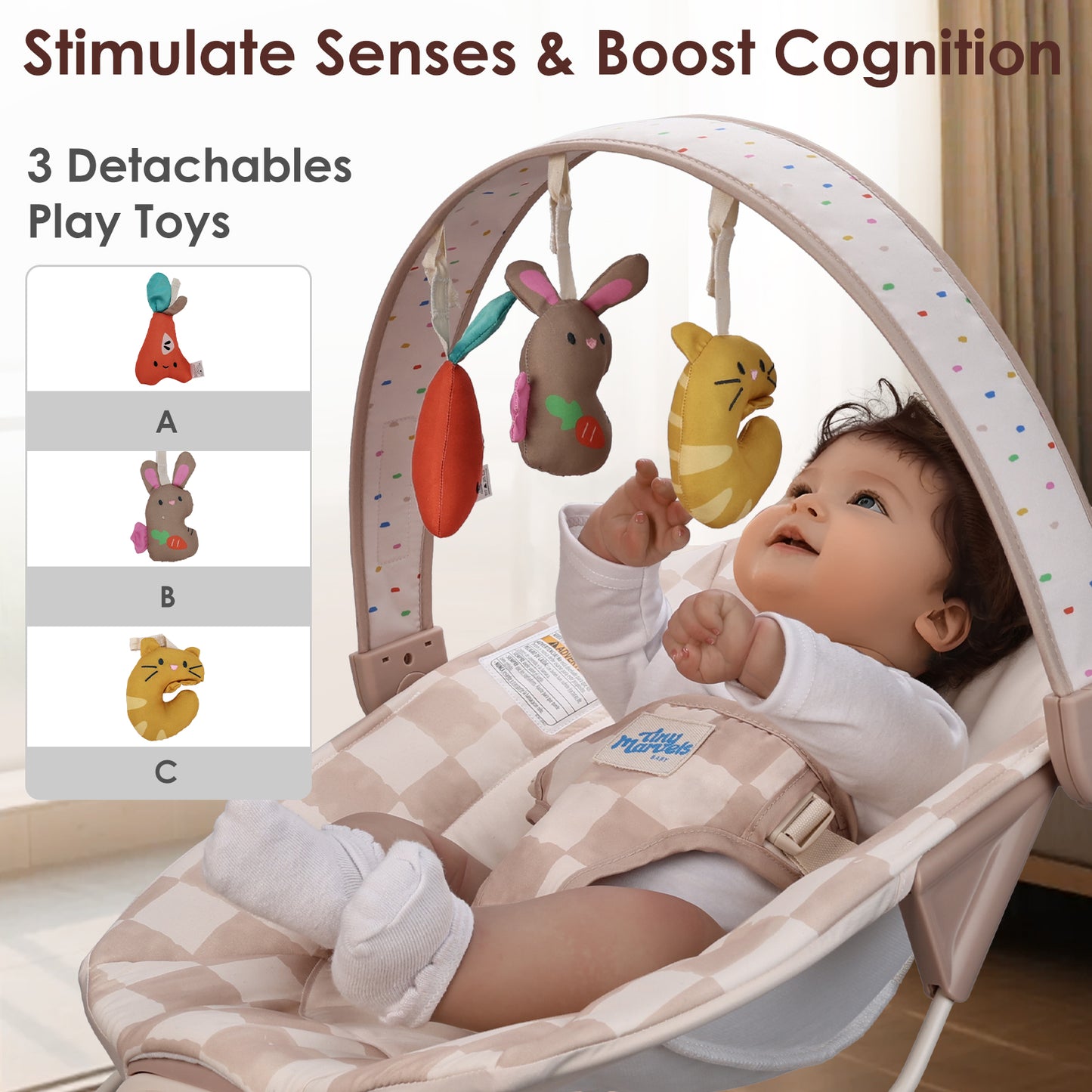 Baby Bouncer seat,for Newborns 0-6 Months, 20lbs
