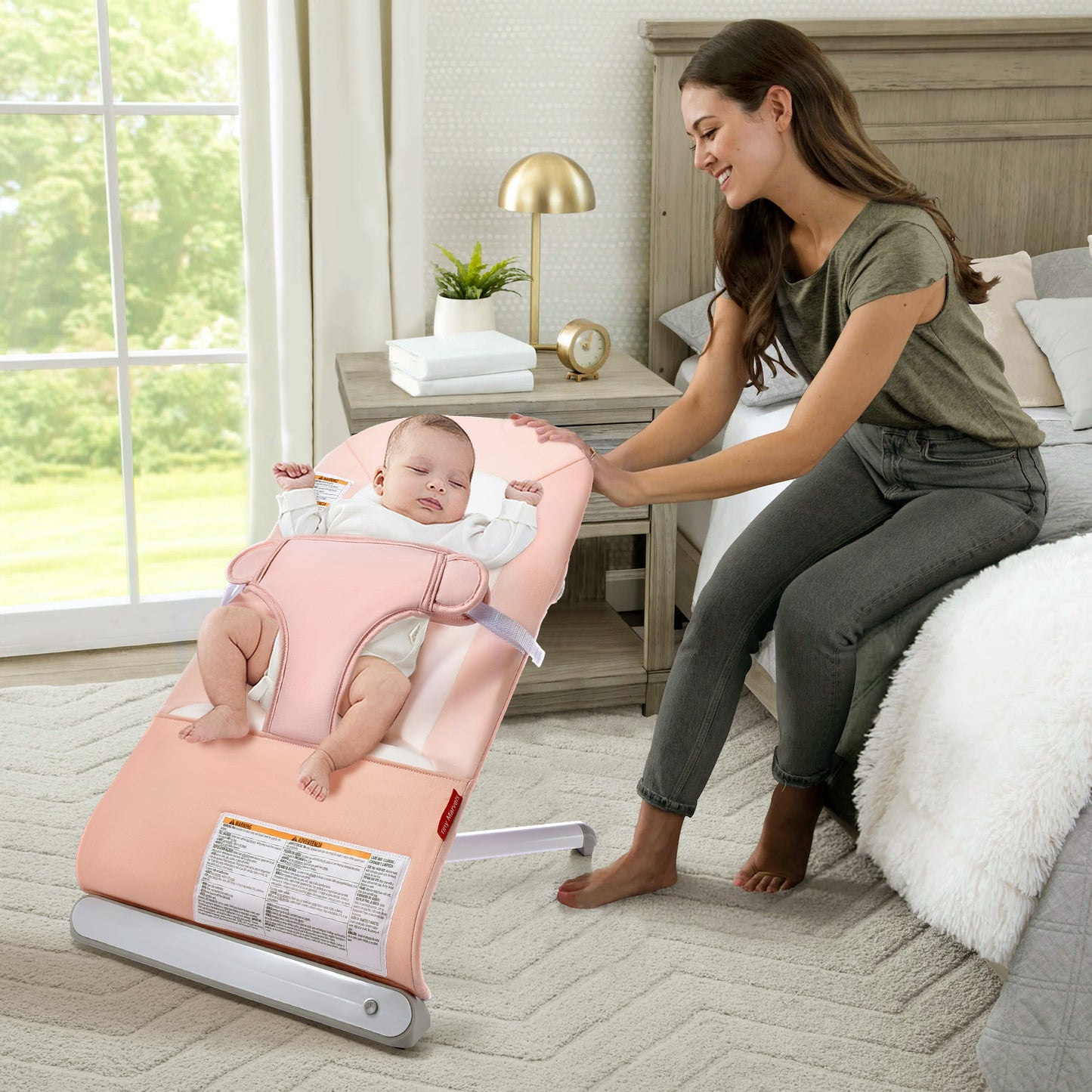 Baby Bouncer – Baby Bouncer seat, Infants Bouncy Seat with Music