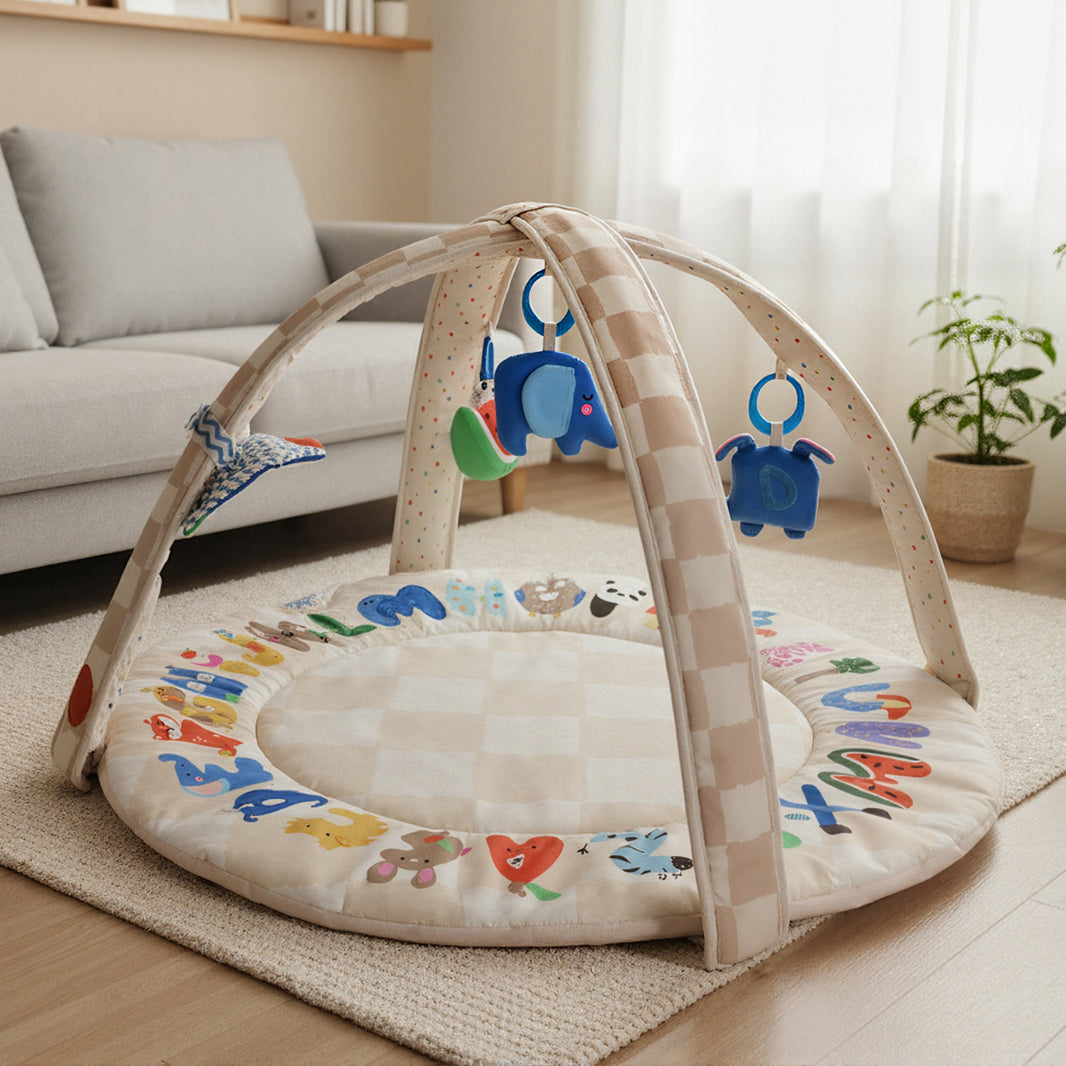 Baby Play Gym & Activity Mat(Sand Checks)