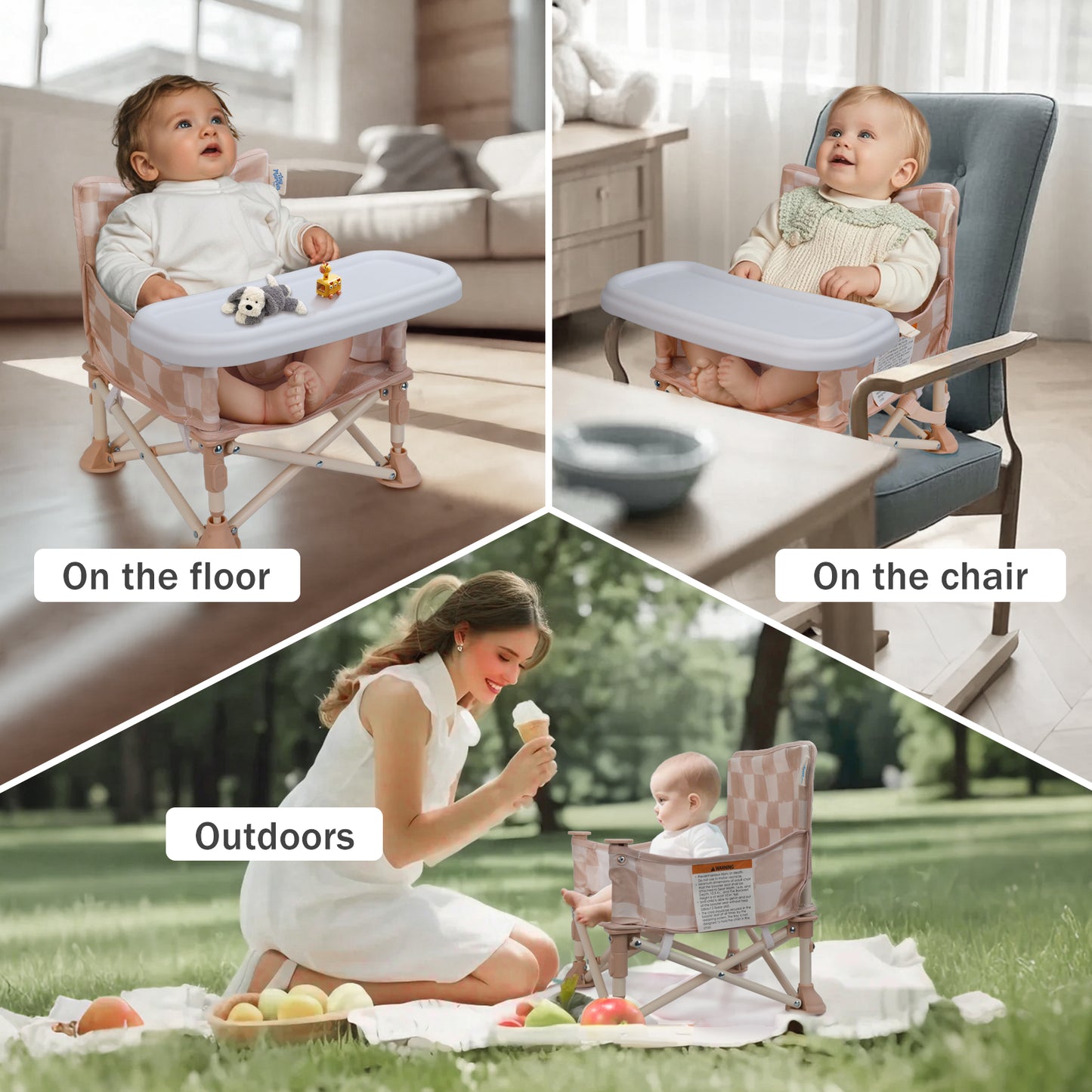 Portable 3-in-1 Baby Booster Seat
