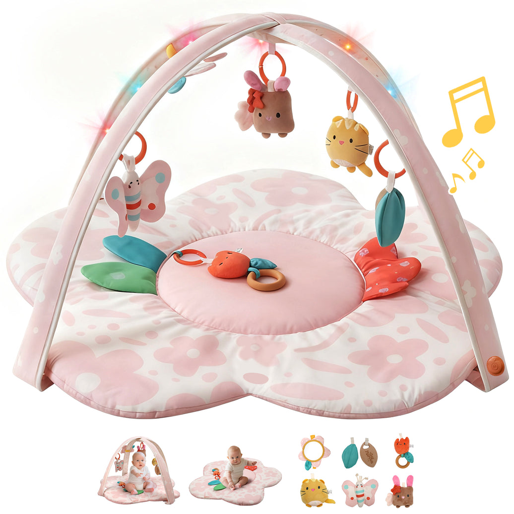 Baby Play Gym & Activity Mat(Blush Bloom)