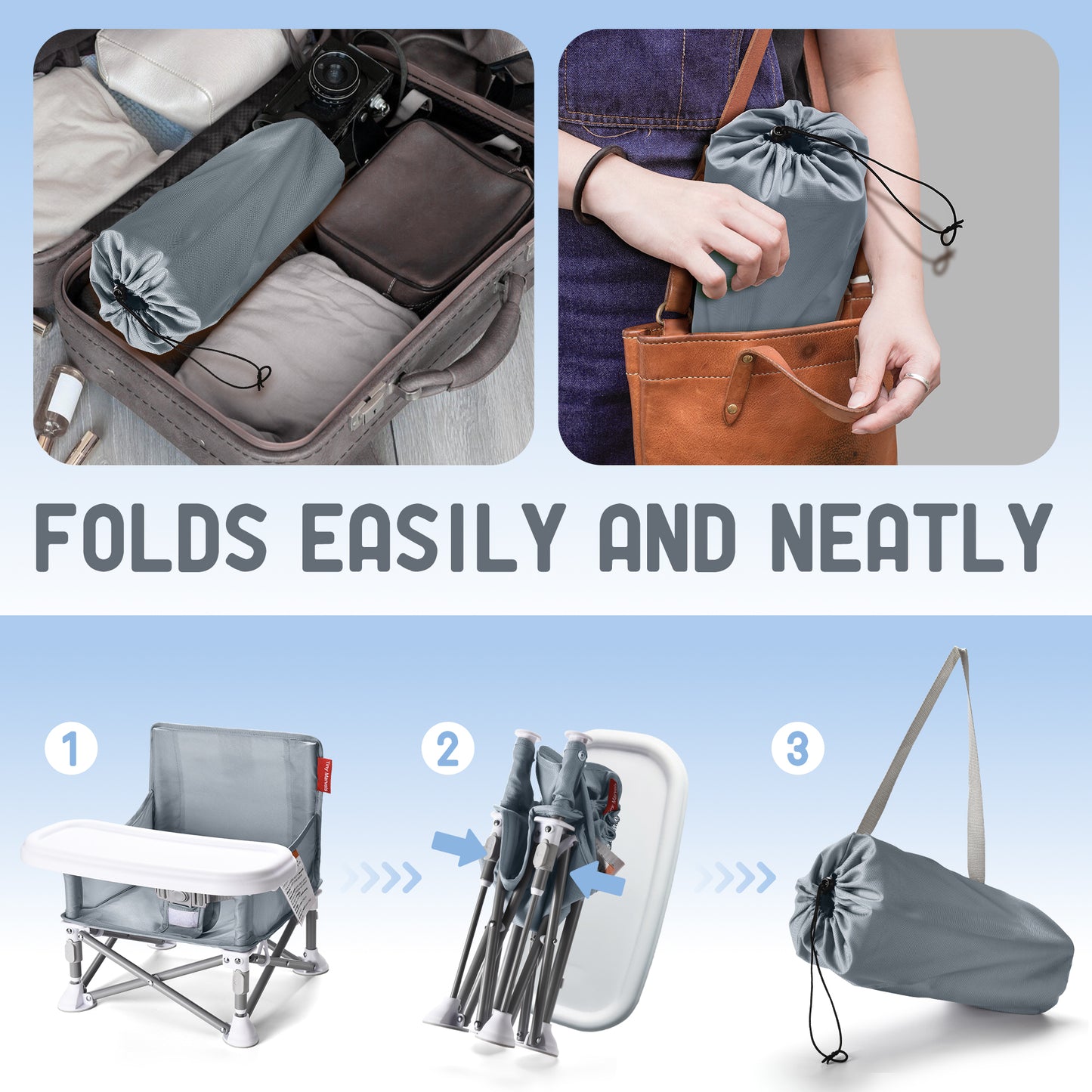 3-in-1 Foldable Booster Seat