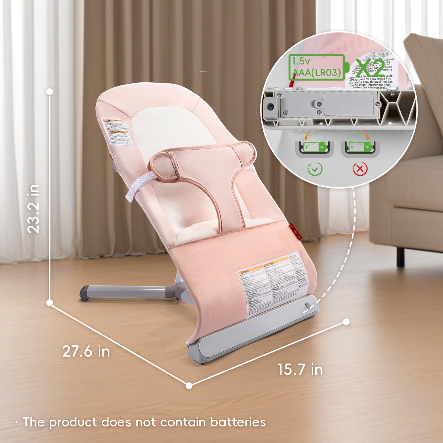 Baby Bouncer – Baby Bouncer seat, Infants Bouncy Seat with Music