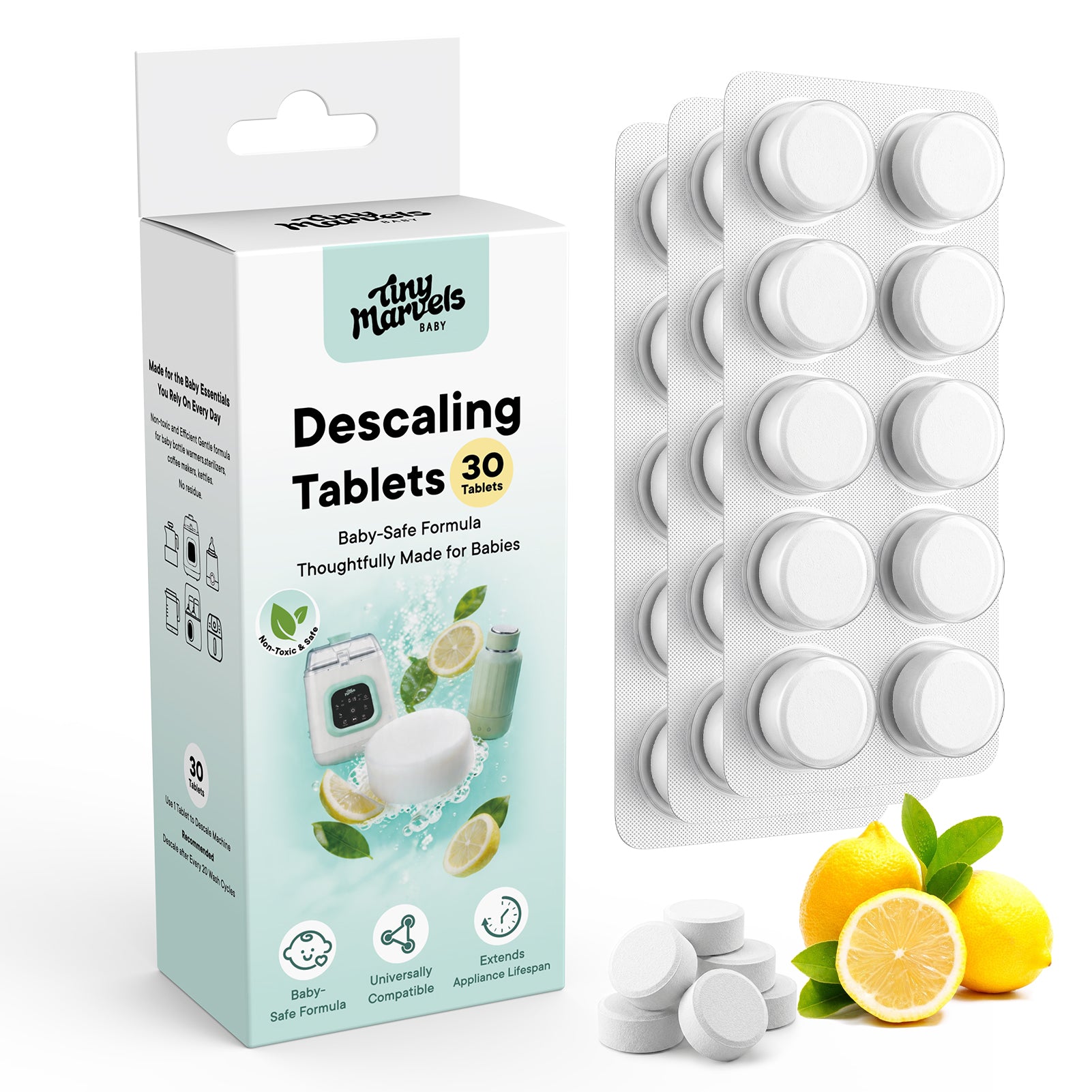 30PCS Descaling Tablets Baby Bottle Washer