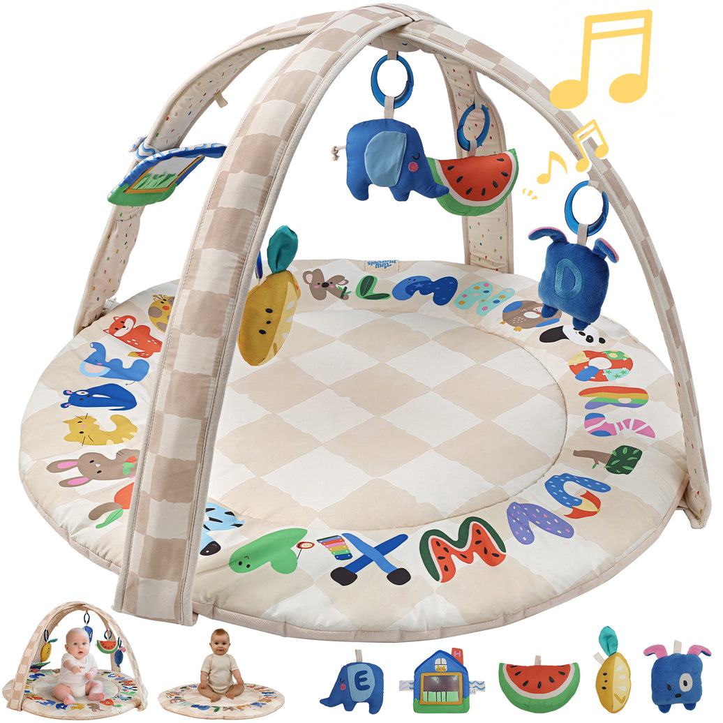 Baby Play Gym & Activity Mat(Sand Checks)