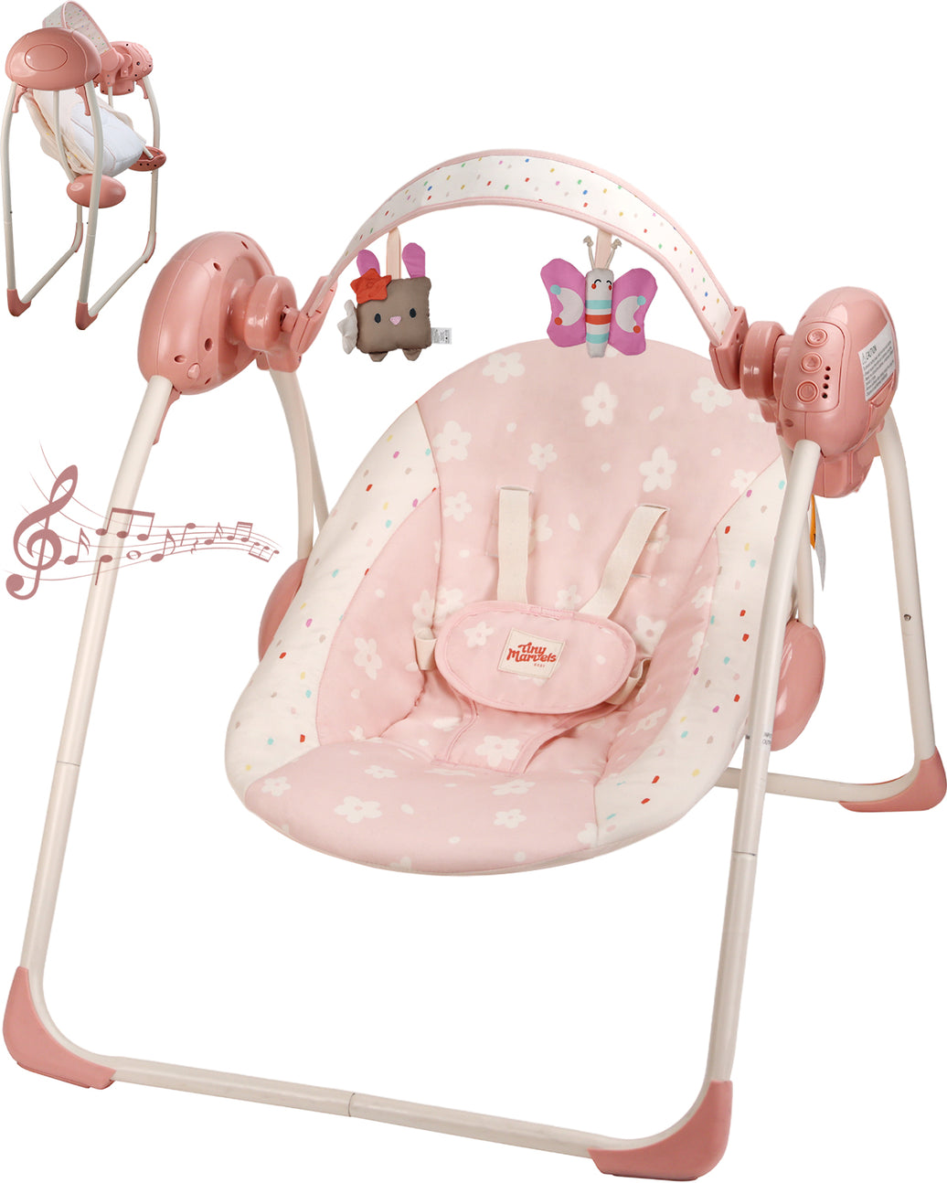 Baby Swing with Music(Blush Bloom)