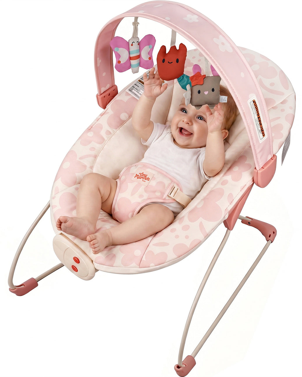 Baby Bouncer Seat with Music(Pink Floral)