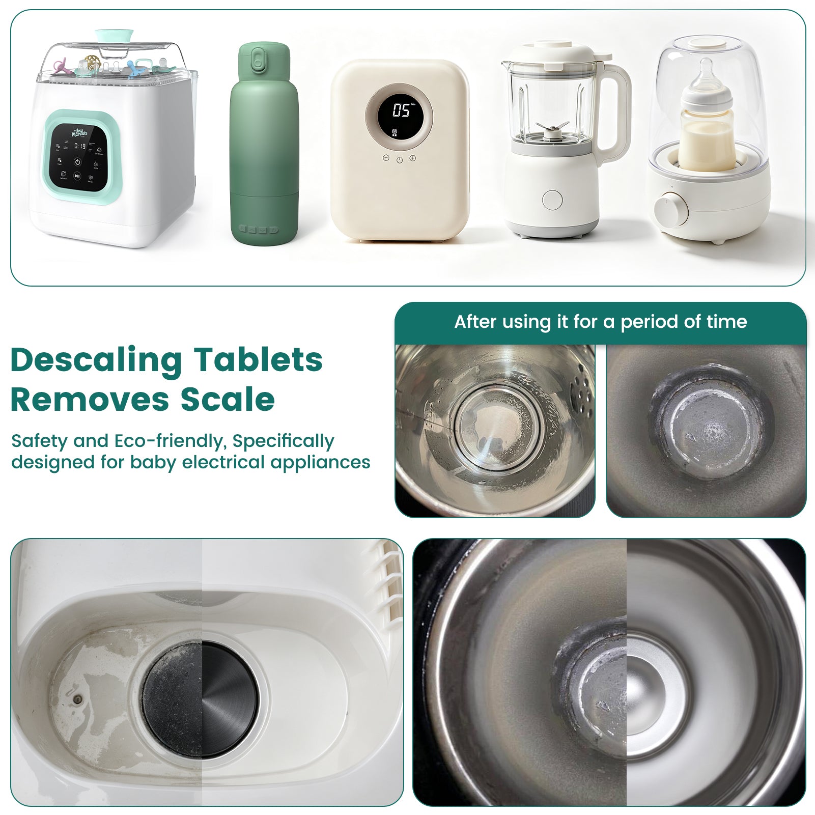 30PCS Descaling Tablets Baby Bottle Washer