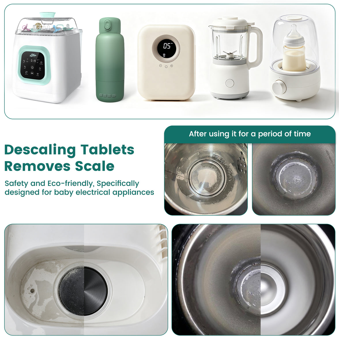30PCS Descaling Tablets Baby Bottle Washer
