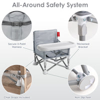 Portable 3-in-1 Baby Chair(Grey)