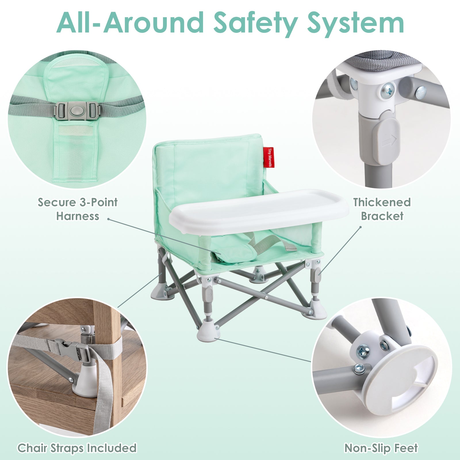 Portable 3-in-1 Baby Chair(Green)