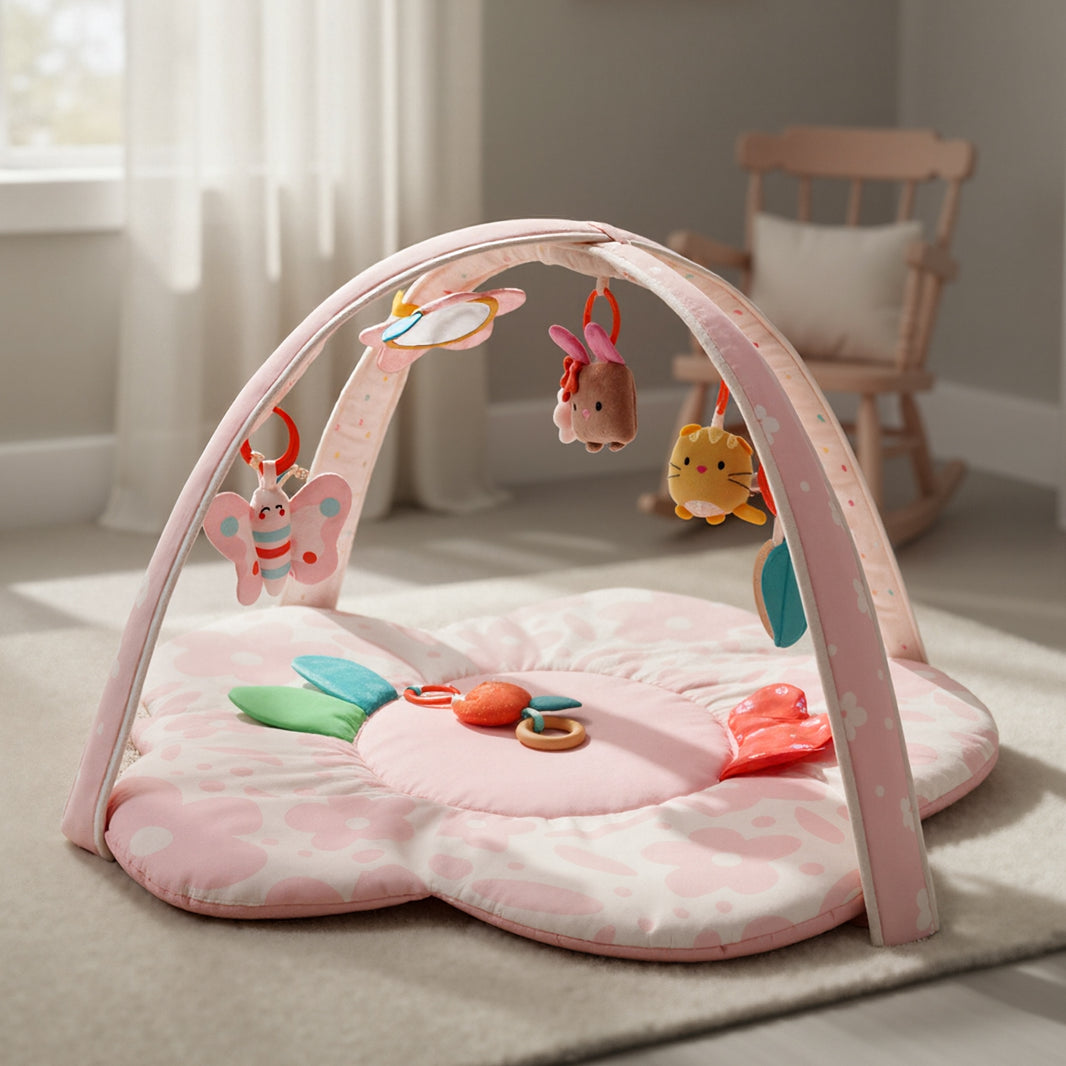 Baby Play Gym & Activity Mat(Blush Bloom)