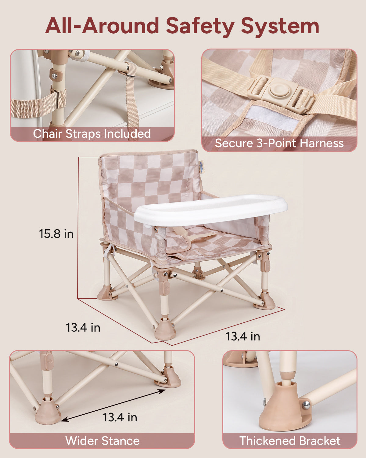 Portable High Chair for Travel & Beach