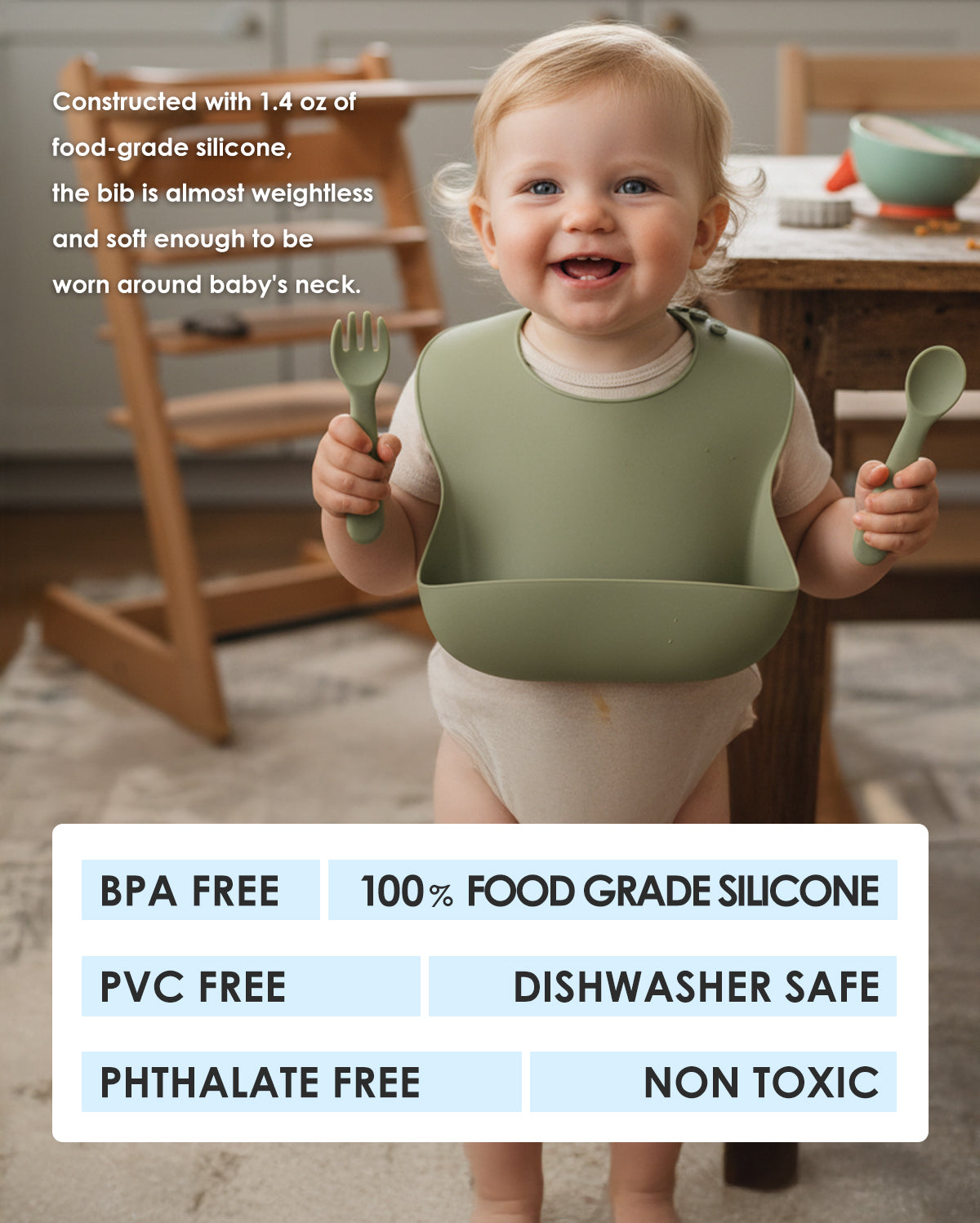 Silicone Baby Bibs Set