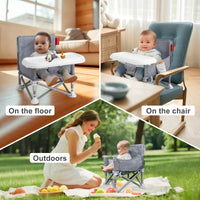 Portable 3-in-1 Baby Chair(Grey)