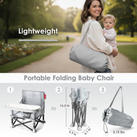 Portable 3-in-1 Baby Chair(Grey)
