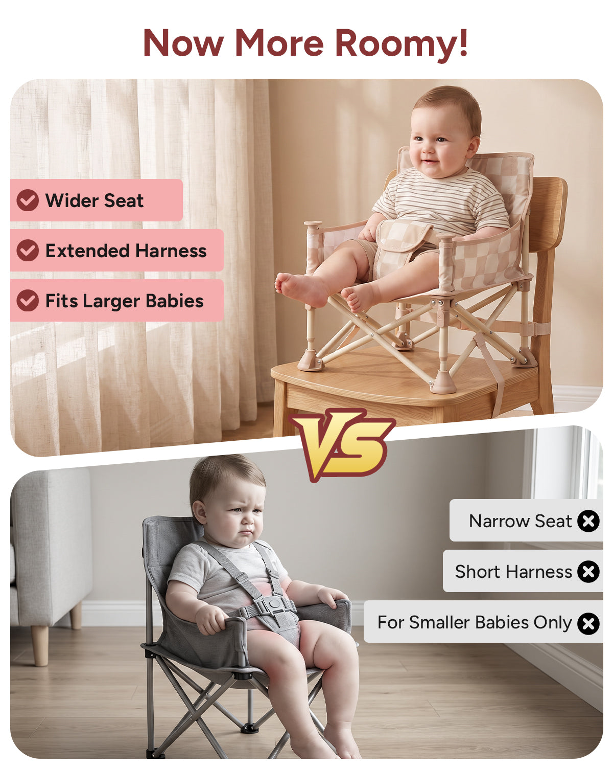 Portable High Chair for Travel & Beach