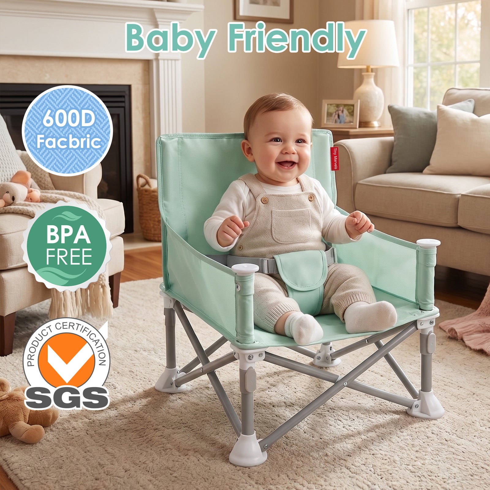 Portable 3-in-1 Baby Chair(Green)