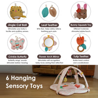 Baby Play Gym & Activity Mat(Blush Bloom)