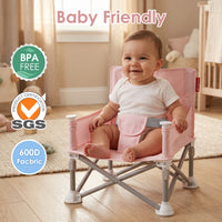 Portable 3-in-1 Baby Chair(Pink)