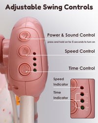 Baby Swing with Music(Blush Bloom)