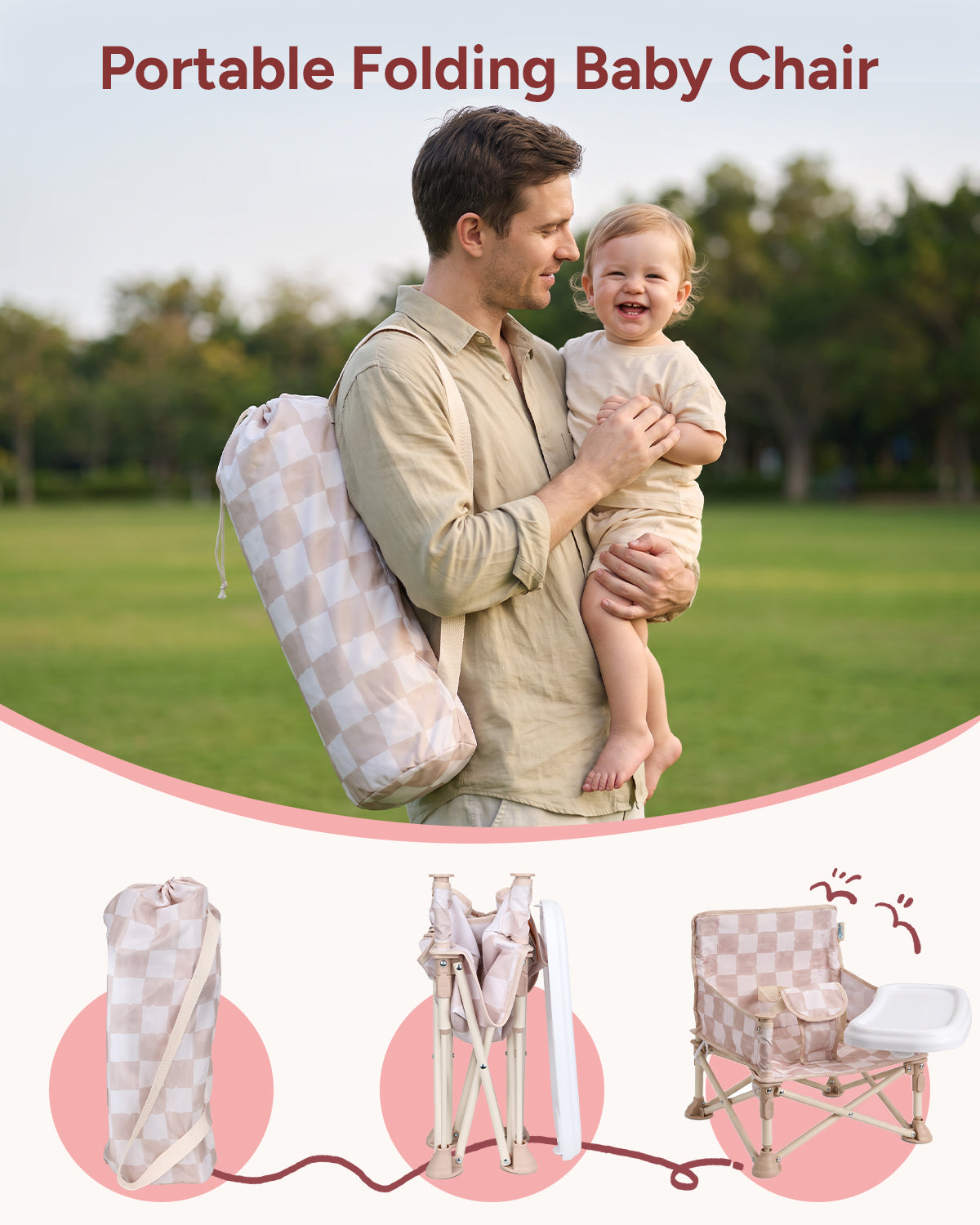 Portable High Chair for Travel & Beach
