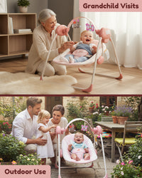 Baby Swing with Music(Blush Bloom)