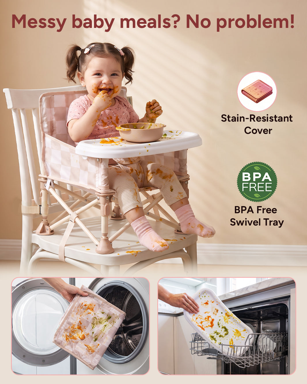 Portable High Chair for Travel & Beach