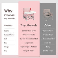 Portable 3-in-1 Baby Chair(Pink)